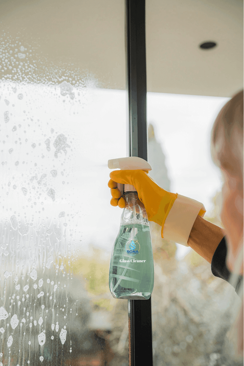 Sona Glass & Window Cleaner — Streak-Free — Case of 12 × 750ml Spray
